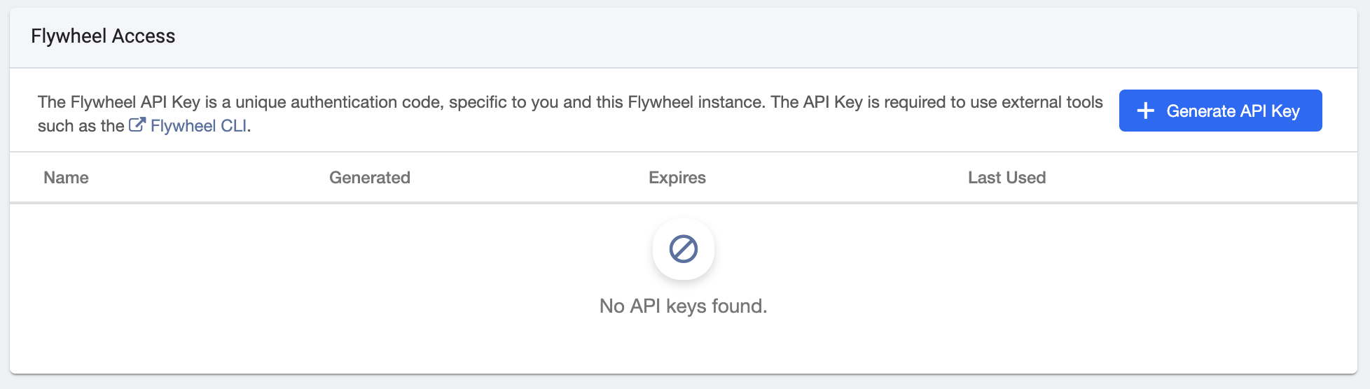 User Profile - API Keys - empty.png