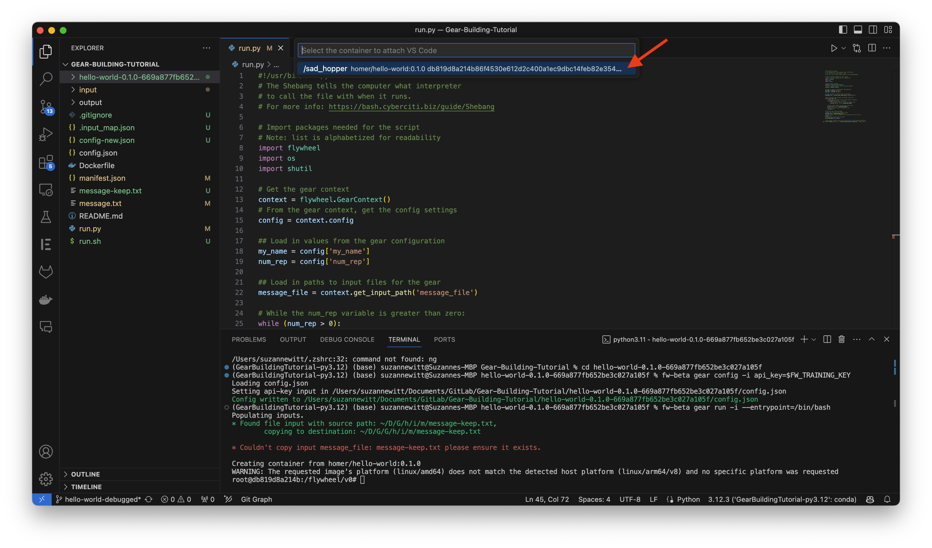 debugging-select-container-from-list.png
