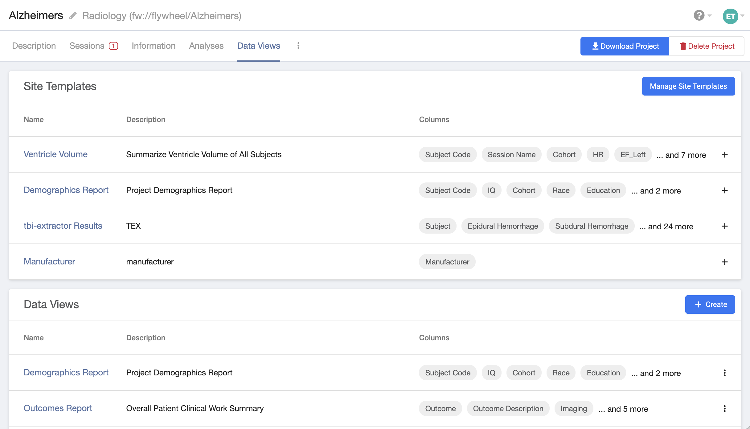 Data Views Flywheel Documentation