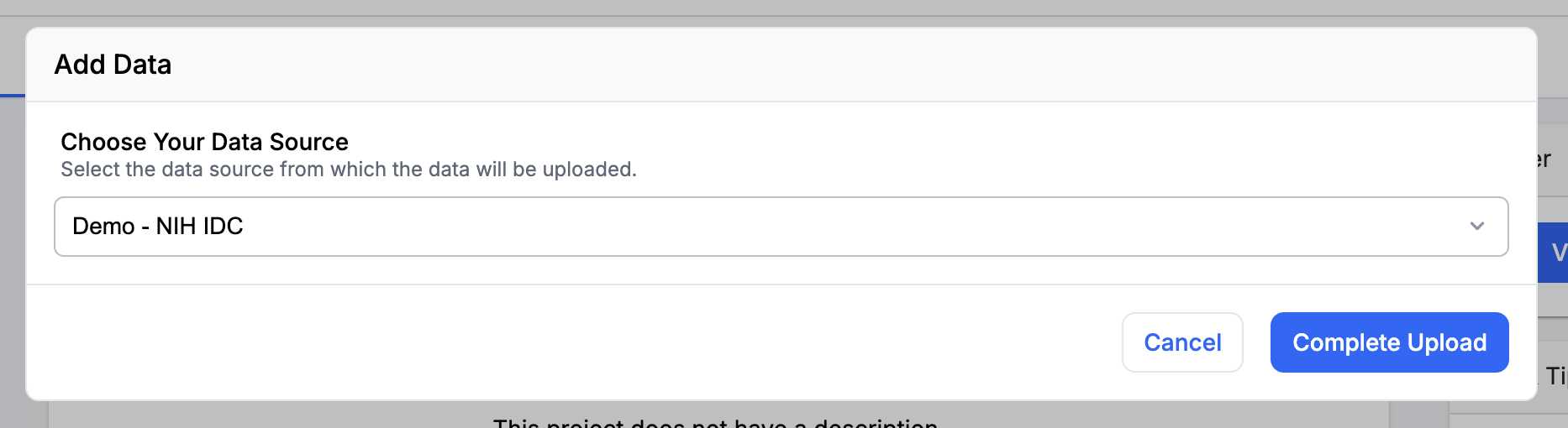Project -> Add Data -> External Storage -> Select Storage