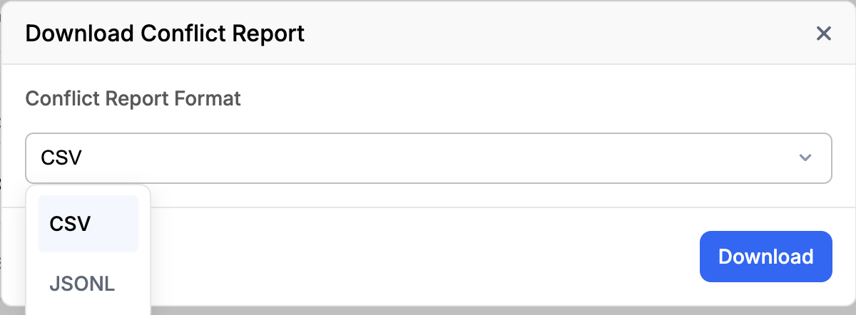 Project -> Imports List -> Download Report -> Format Option