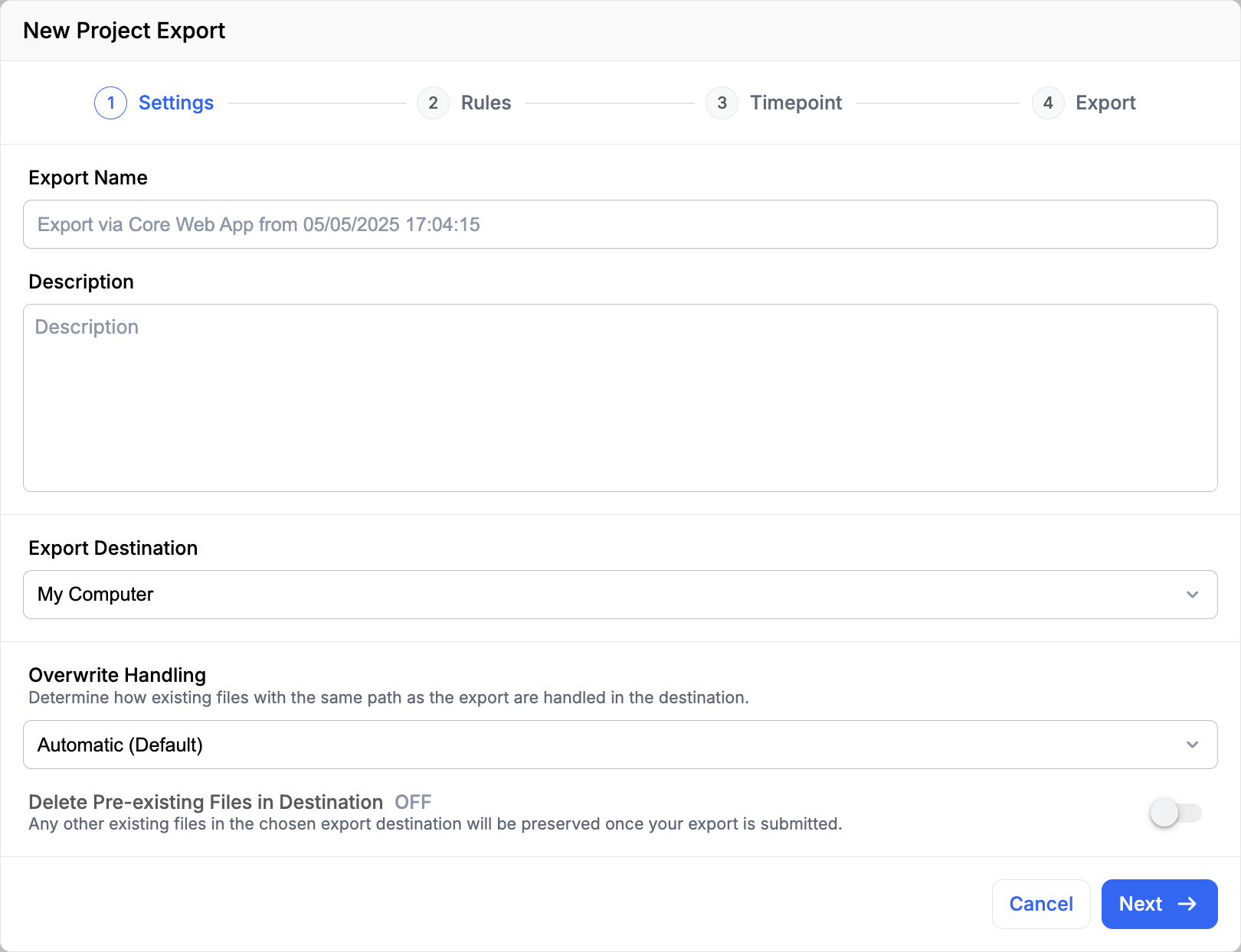 New Bulk Export Options