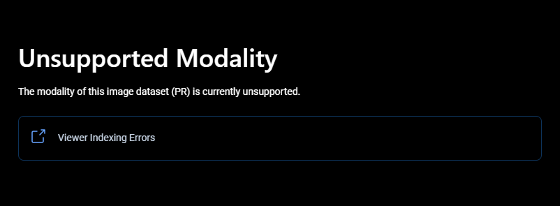 unsupported modality indexing error