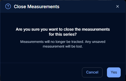 Close measurements confirmation