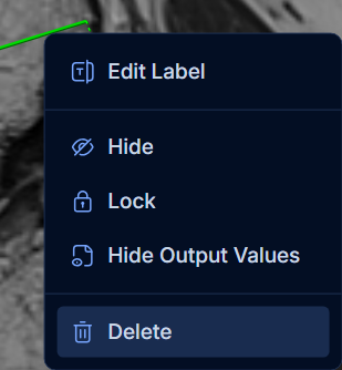 Delete measurement from context menu