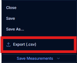 Export measurements as a DICOM SR
