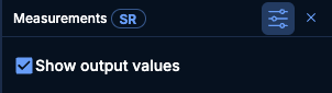 Hide output values from measurement panel