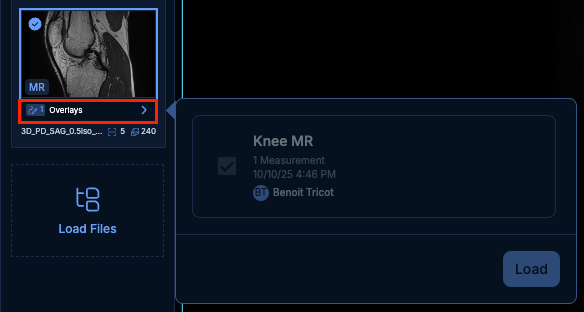 Measurement set in left side panel