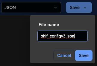 Save config file