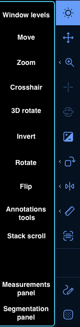 Right side toolbar