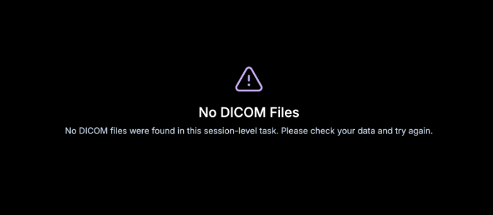 No DICOM files